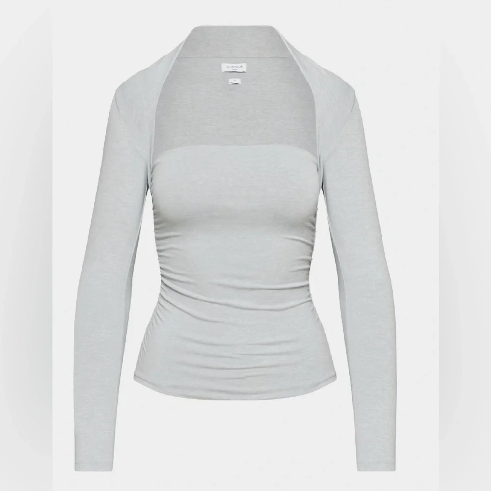 Aritzia Contour Flourish Longsleeve Top Chrome Ruched Flattering Smoothing - Picture 4 of 11